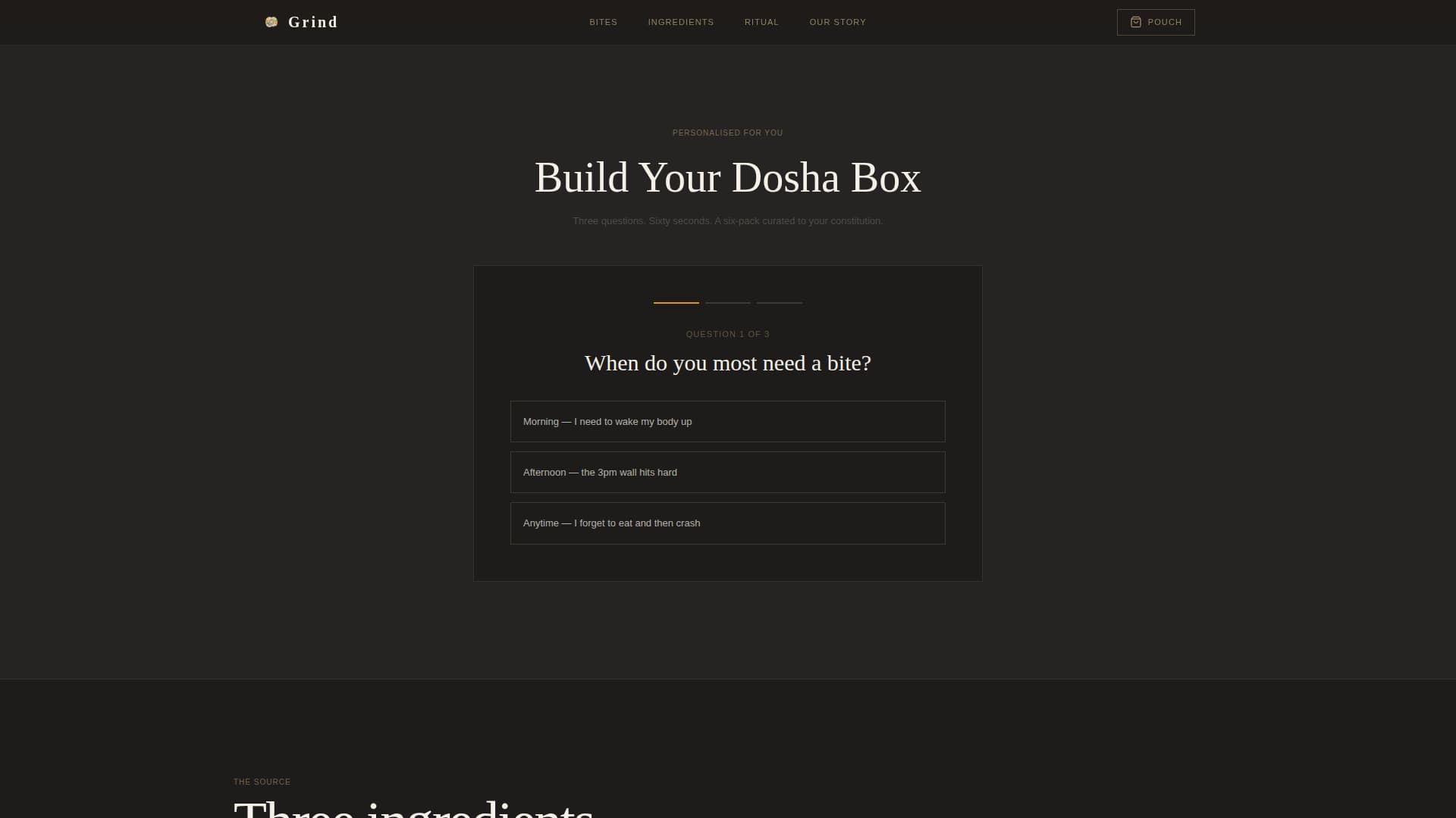 Grind - Artisan Ayurvedic Landing Page Template