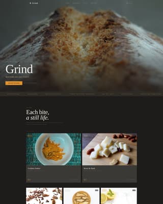 Grind - Artisan Ayurvedic Landing Page Template