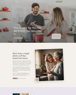 Kinship - Affirming Eldercare Landing Page Template