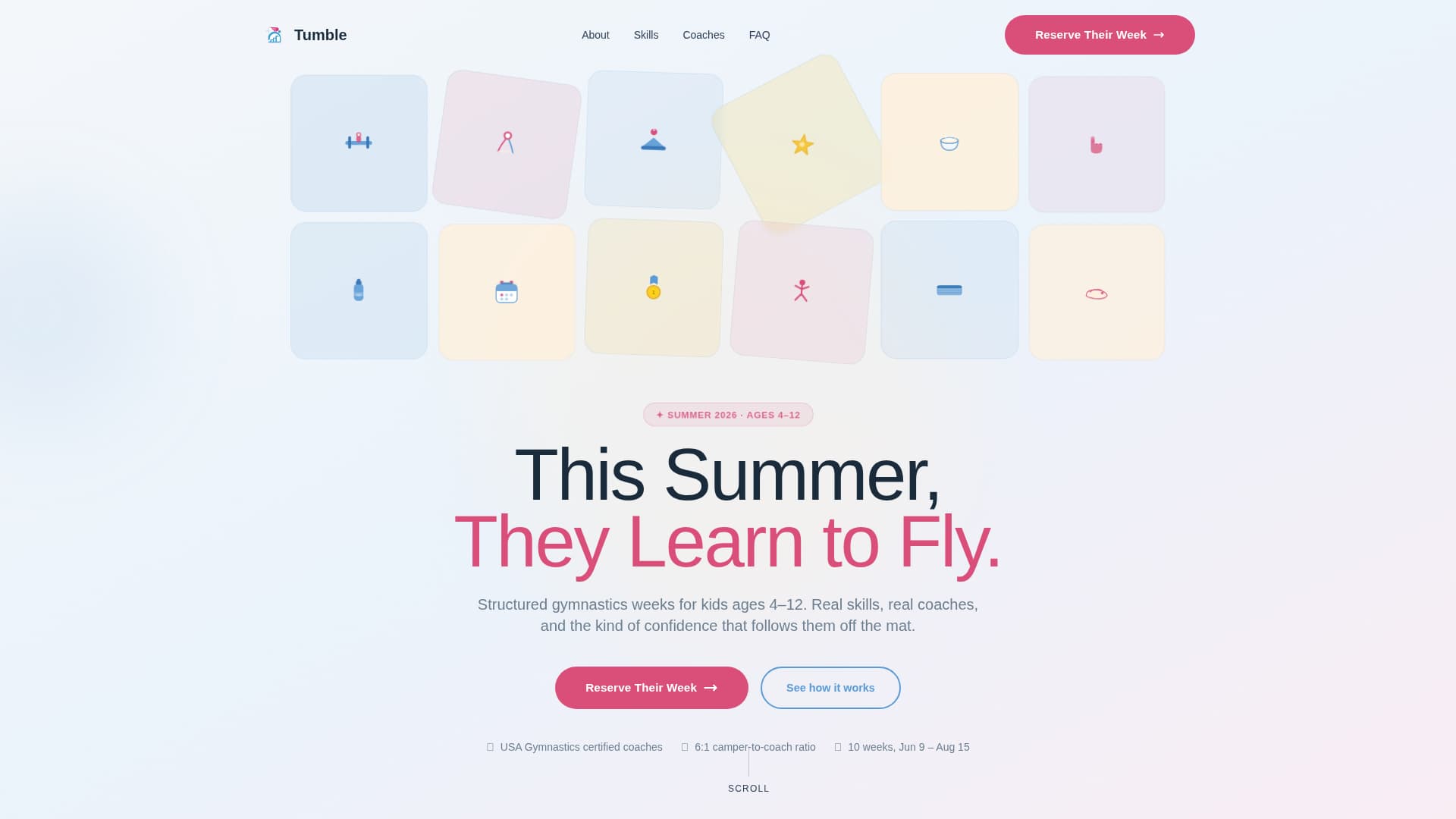 Kids Gymnastics Booking Website Template