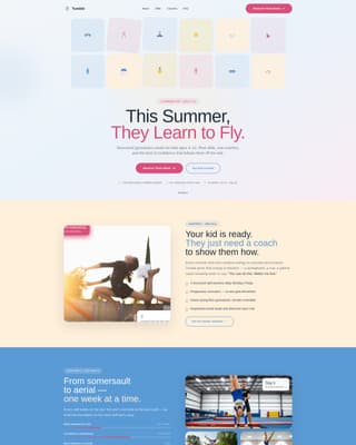 Kids Gymnastics Booking Website Template
