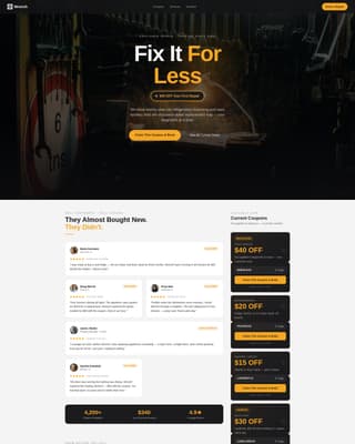 Appliance Repair Marketing Booking Website Template