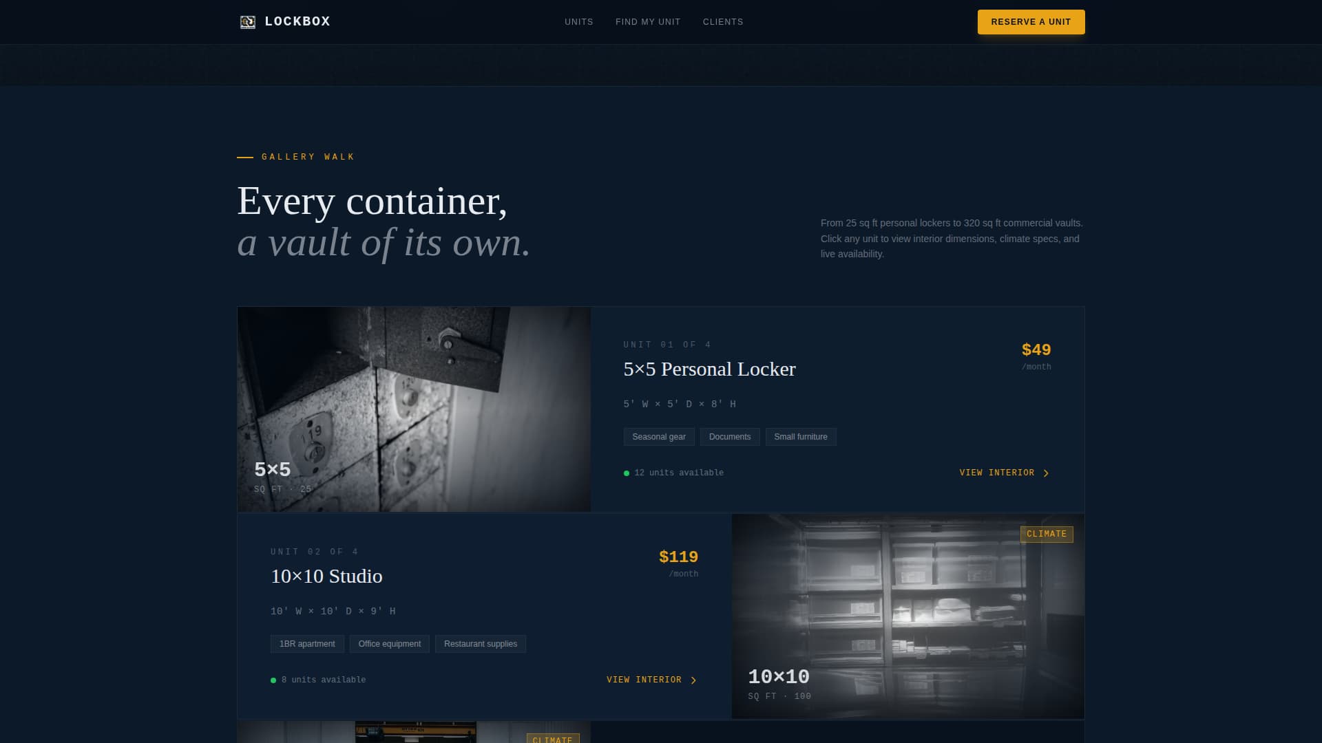 Lockbox - Secure Containerstorage Landing Page Template