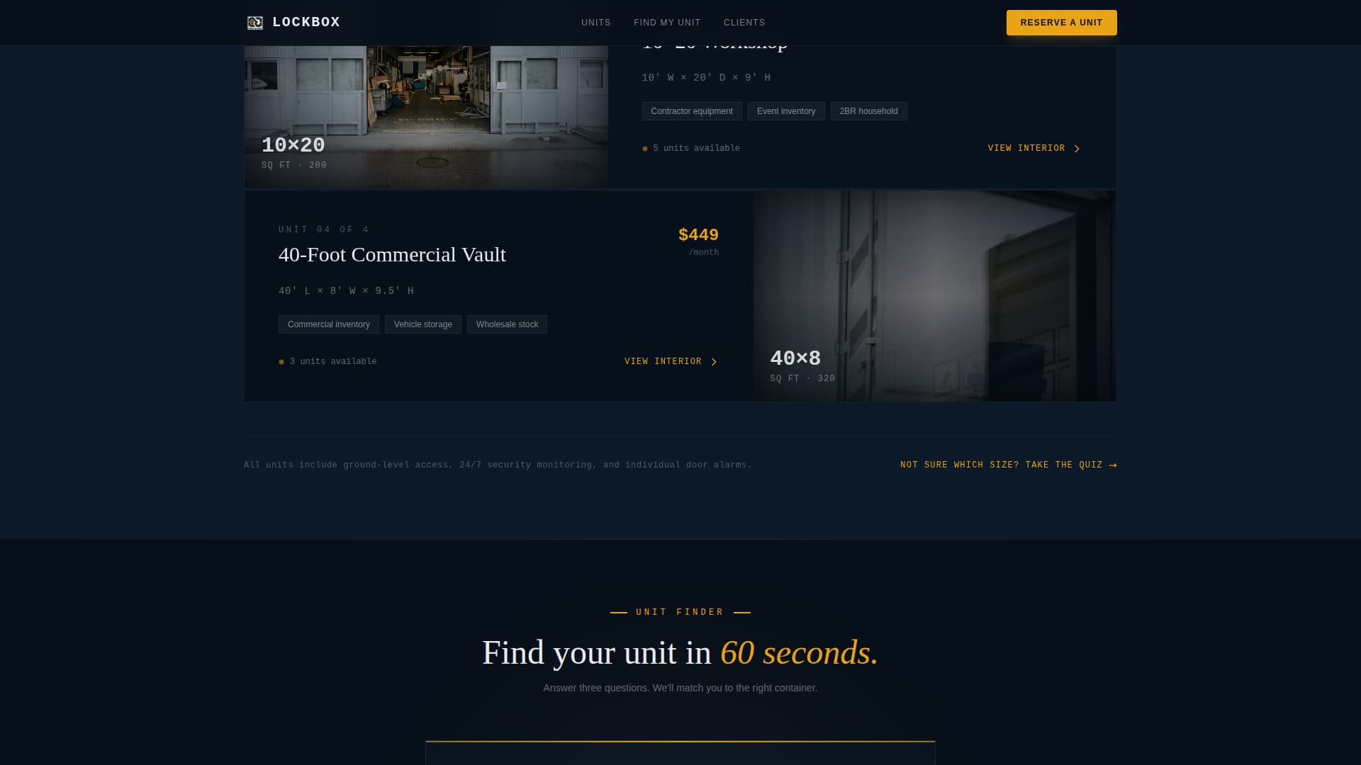 Lockbox - Secure Containerstorage Landing Page Template