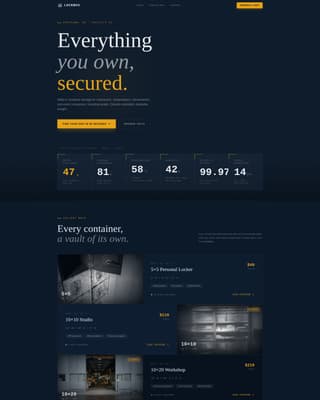 Lockbox - Secure Containerstorage Landing Page Template