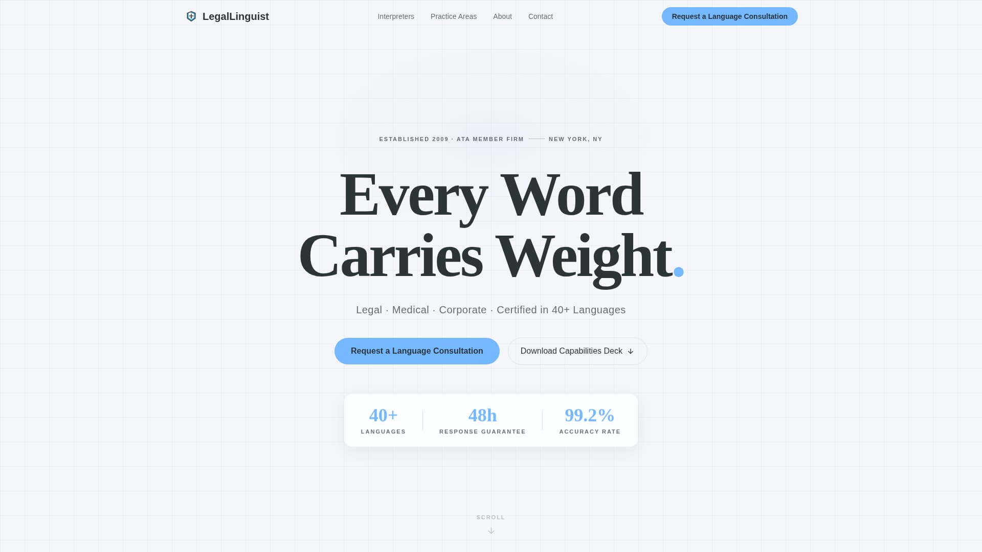Translator & Interpreter Booking Website Template