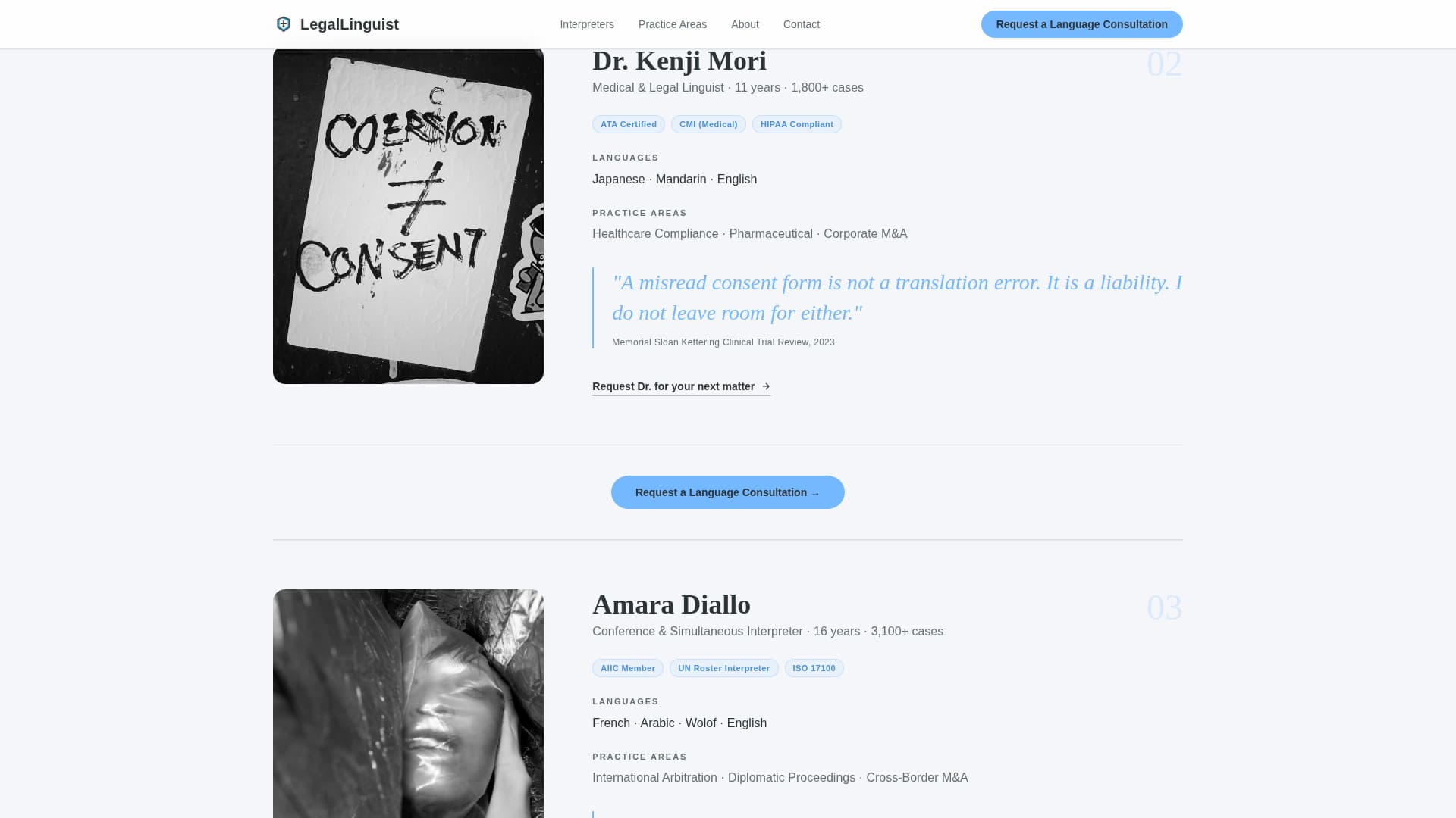 Translator & Interpreter Booking Website Template