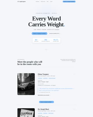 Translator & Interpreter Booking Website Template