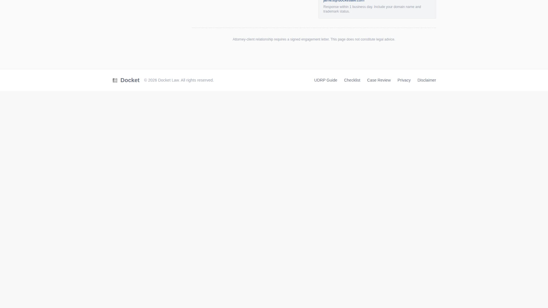 Docket - Authoritative Domaindispute Landing Page Template