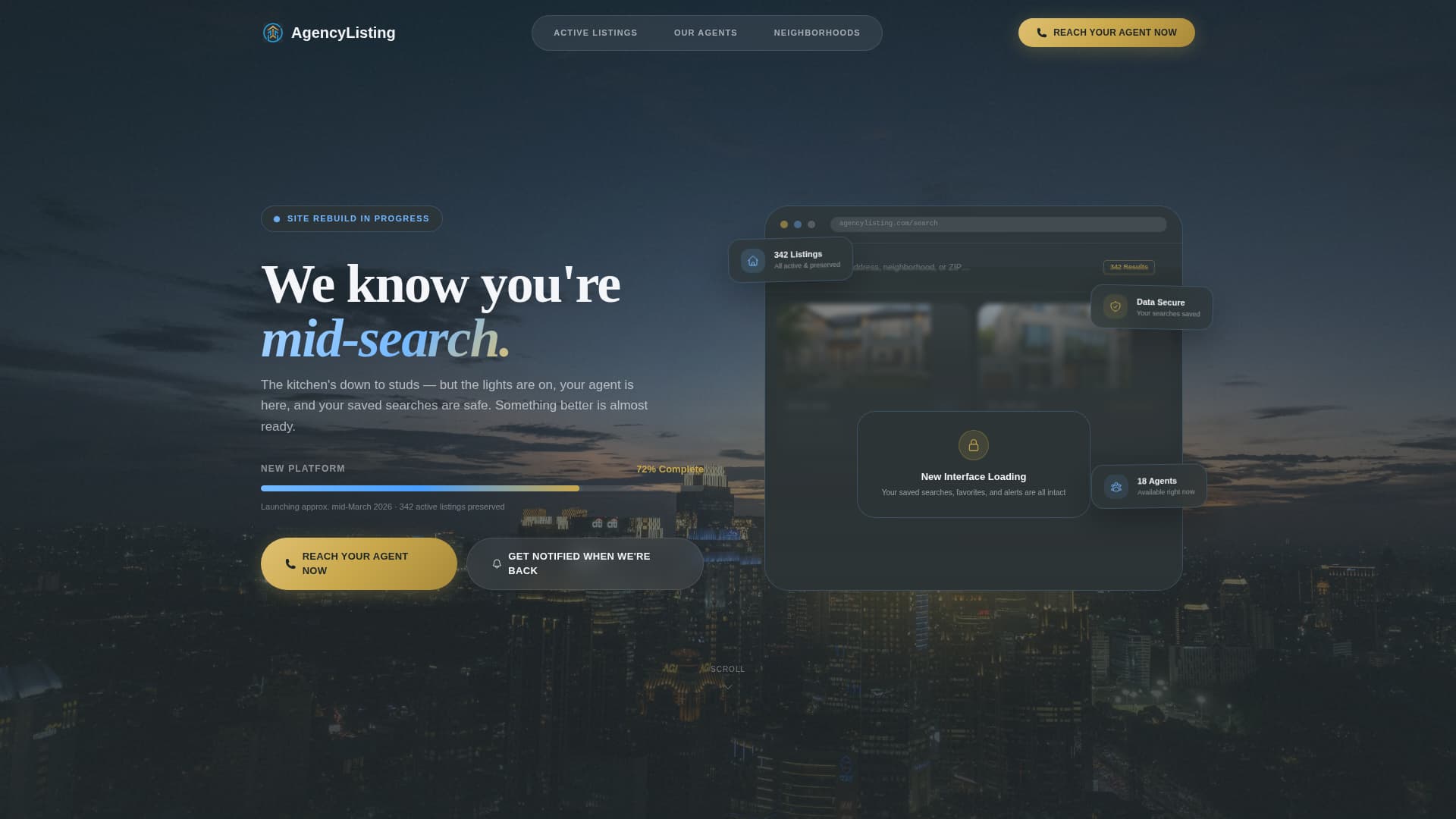 Real Estate Agency Client Progress Dashboard Website Template