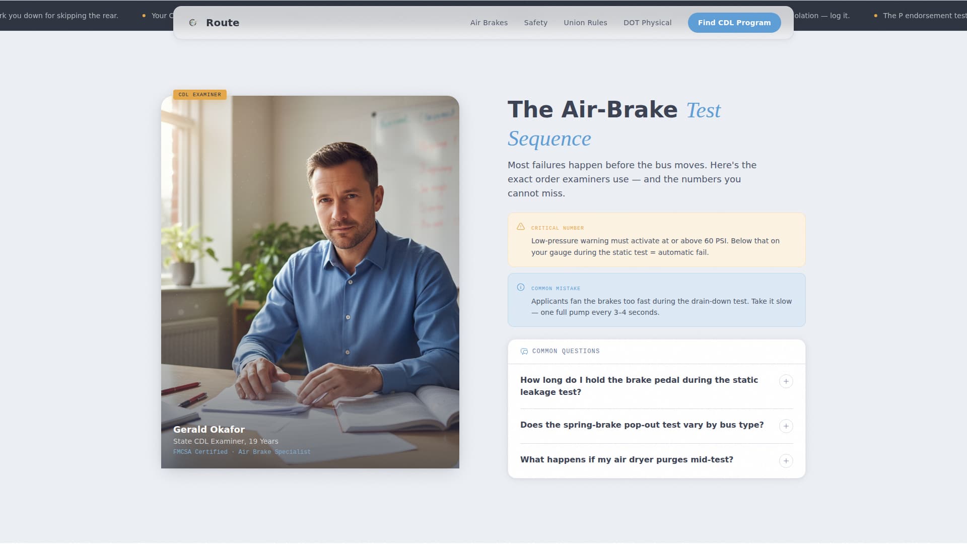 Bus Driver Careers Website Template