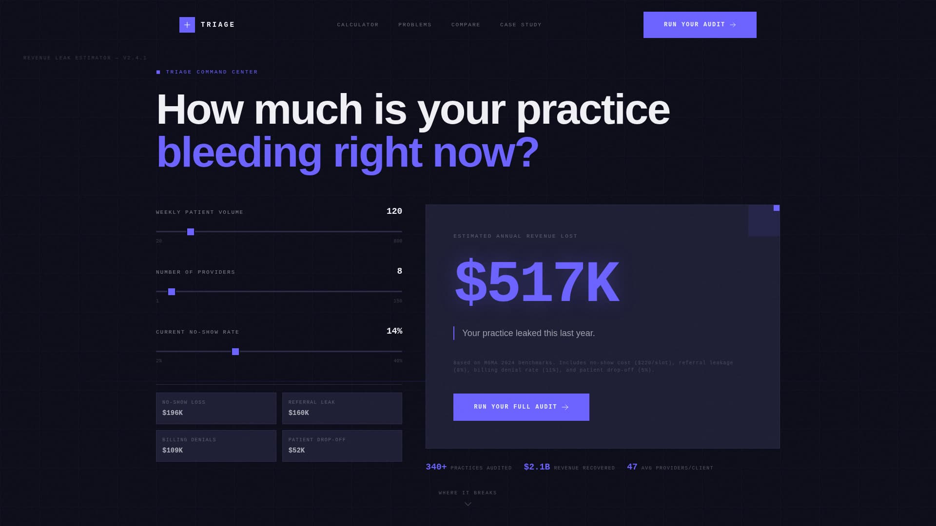 Healthcare Software & SaaS Cost Calculator Website Template