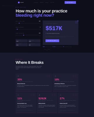 Healthcare Software & SaaS Cost Calculator Website Template
