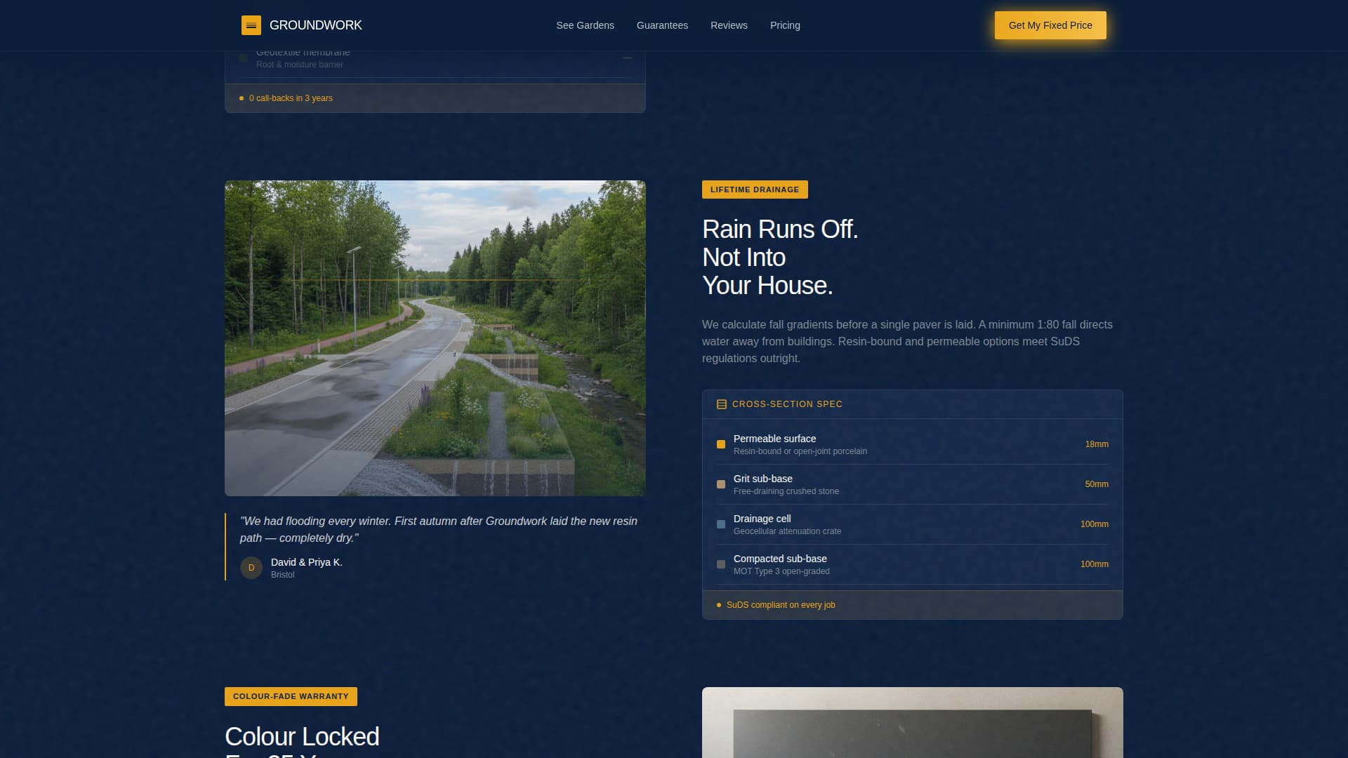 Garden & Yard Renovation Pricing Website Template