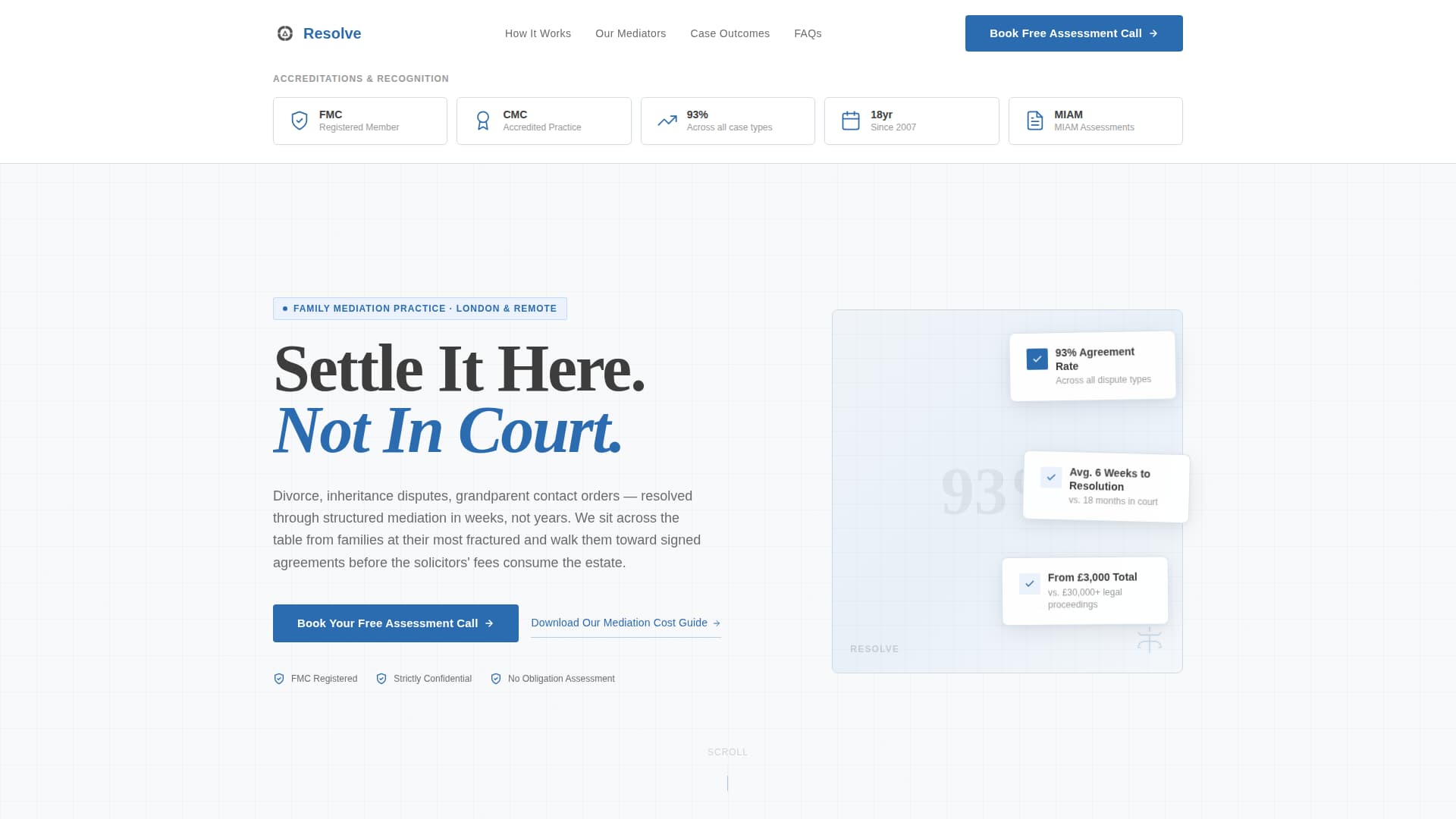 Resolve - Authoritative Familymediation Landing Page Template