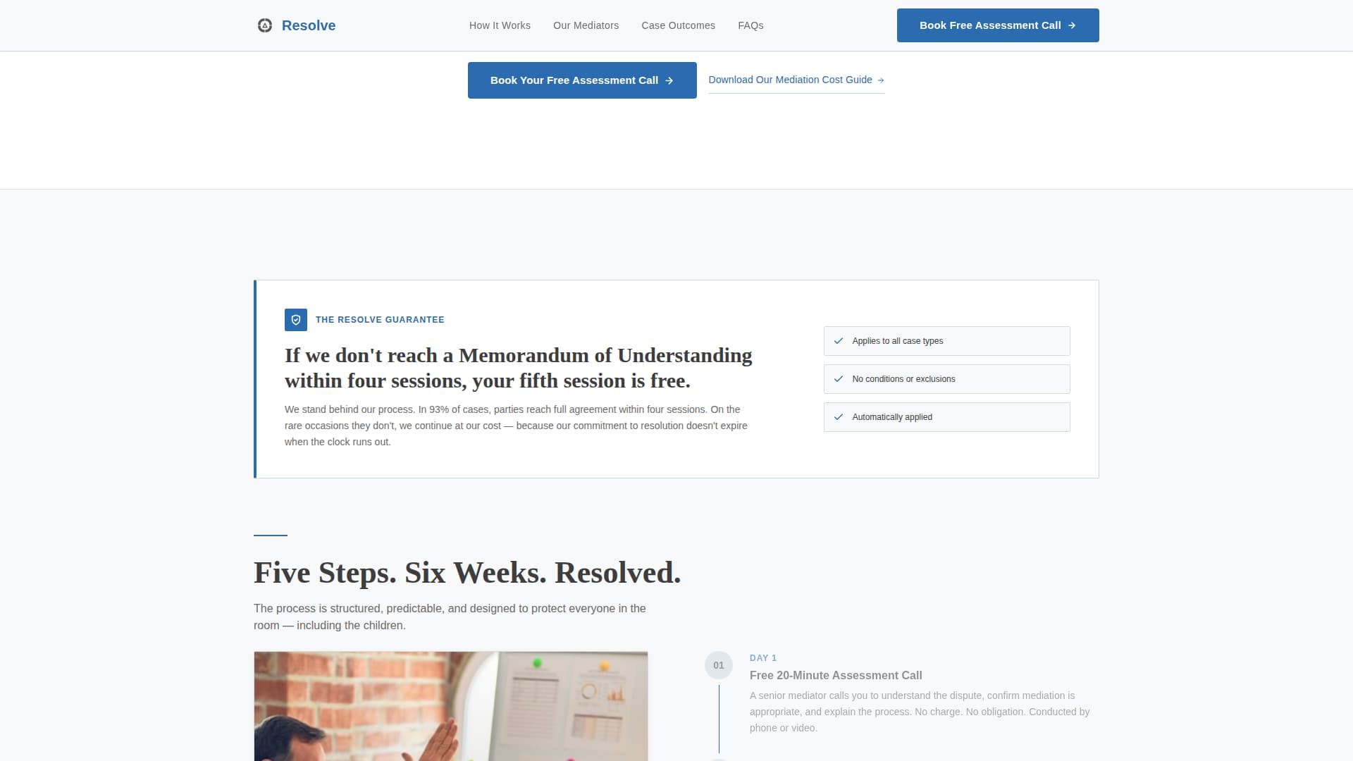 Resolve - Authoritative Familymediation Landing Page Template