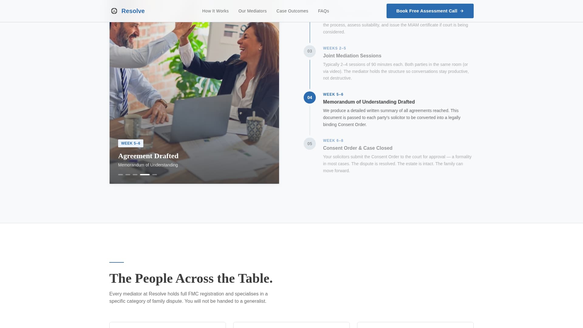 Resolve - Authoritative Familymediation Landing Page Template