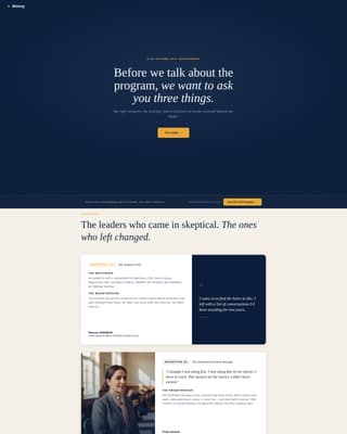 Belong - Transformative Inclusion Landing Page Template