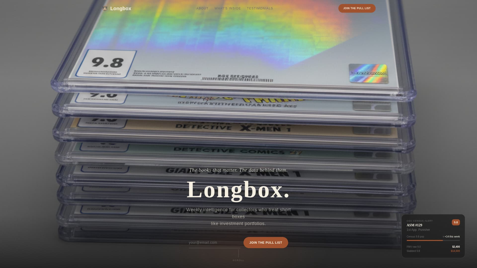 Longbox - Premium Collecting Landing Page Template