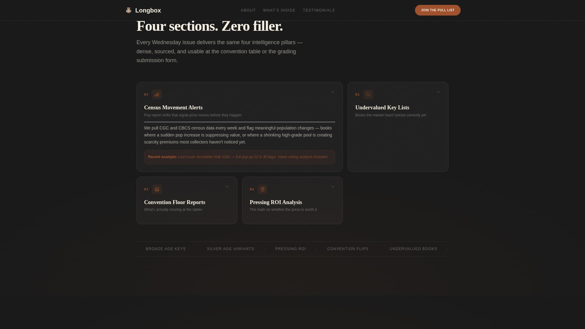 Longbox - Premium Collecting Landing Page Template