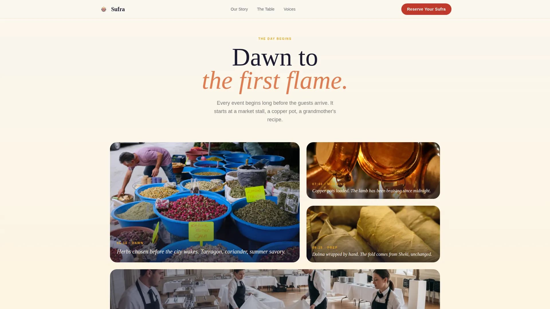 Sufra - Authentic Azerbaijani Catering Landing Page Template