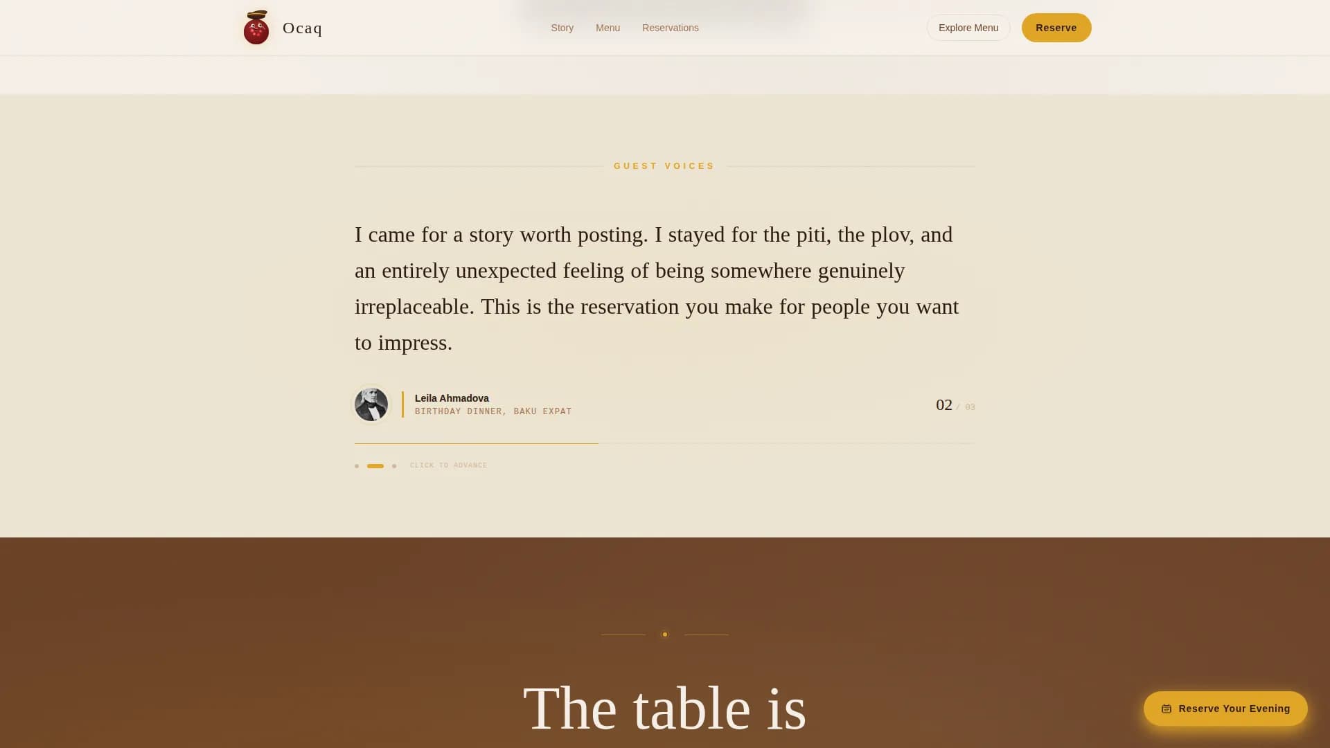 Essence — Sophisticated Azerbaijan Cuisine Landing Page Template