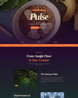 Pulse — Trendy Açaí Bar Landing Page Template
