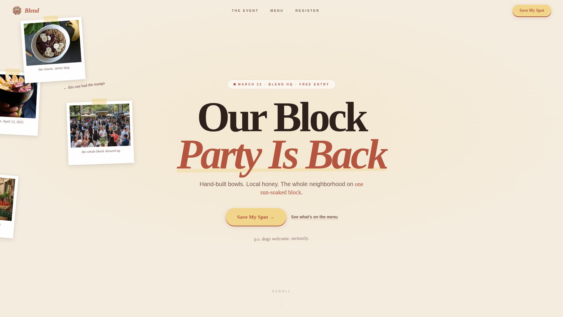 Blend - Vibrant Aabowl Landing Page Template