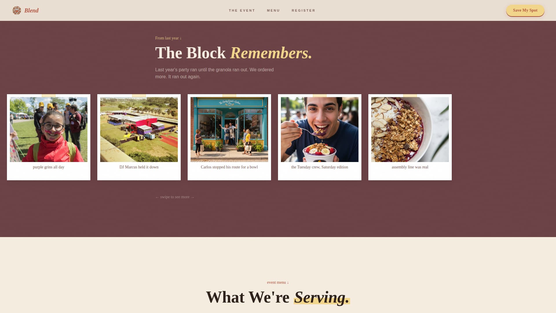 Blend - Vibrant Aabowl Landing Page Template