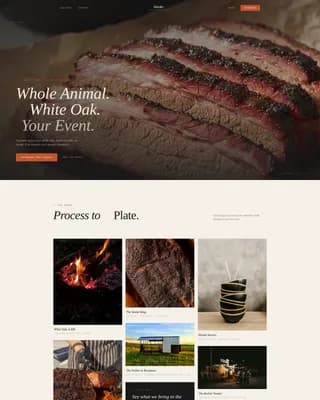 Smoke - Luxe Minimal BBQ Truck Event Landing Page Template