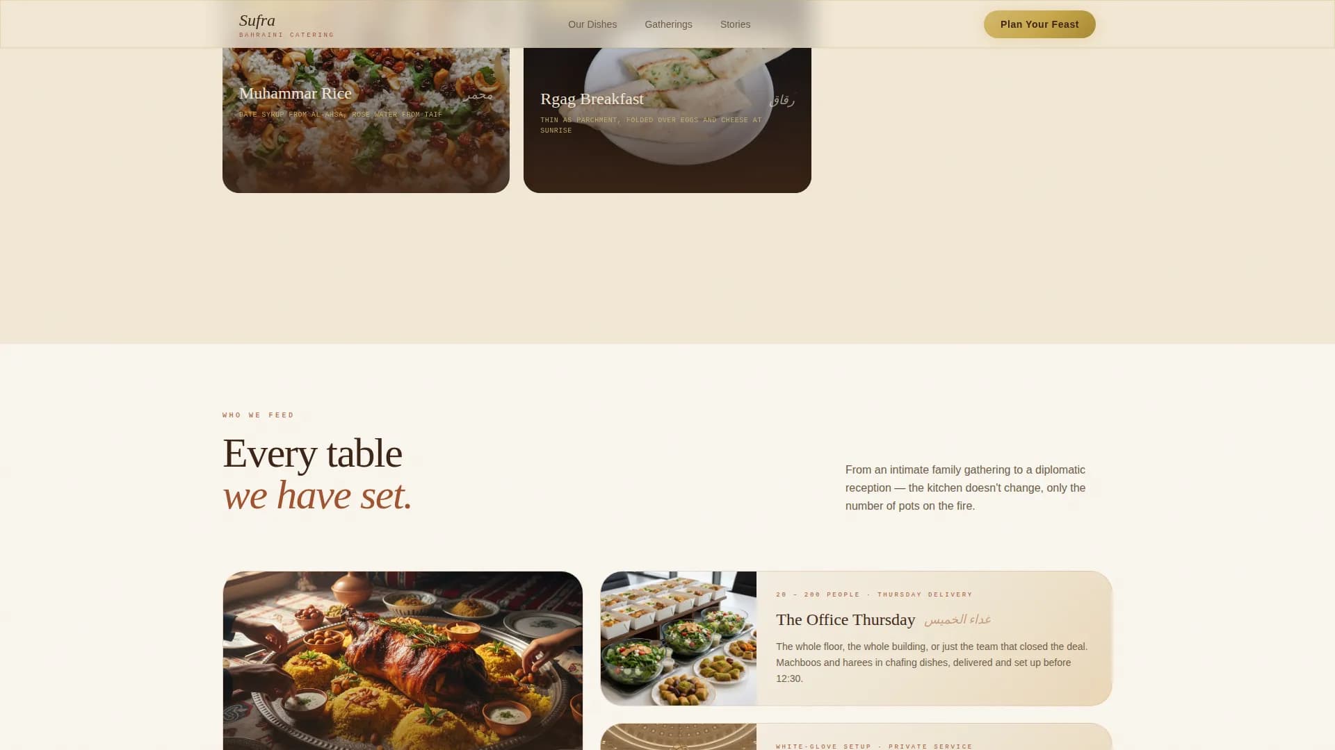 Middle Eastern Cuisine & Dining Portfolio Website Template