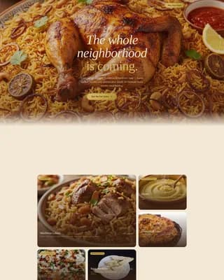 Middle Eastern Cuisine & Dining Portfolio Website Template