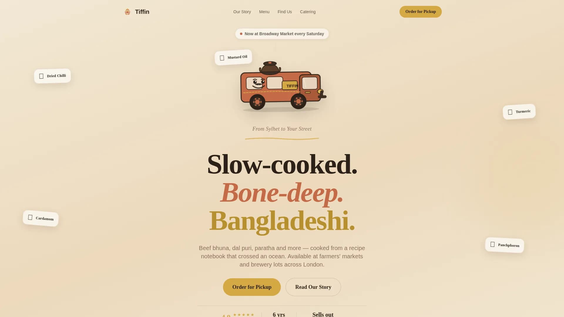 Savor — Bangladeshi Food Truck Landing Page Template