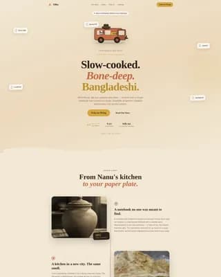 Savor — Bangladeshi Food Truck Landing Page Template