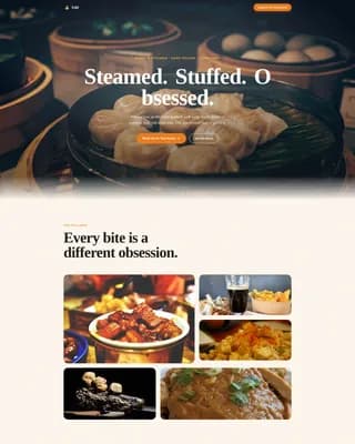 Fold — Gourmet Bao Shop Landing Page Template