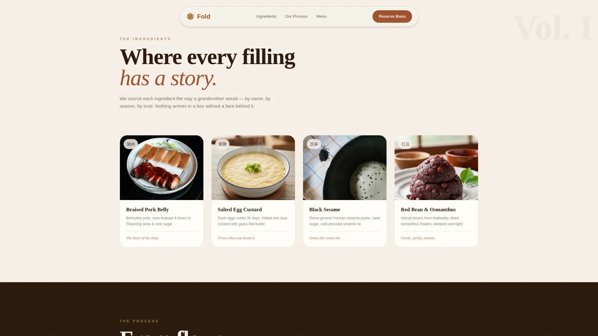 Steam — Artisan Dim Sum Landing Page Template