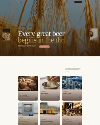 Grain — Expert Beer Education Landing Page Template