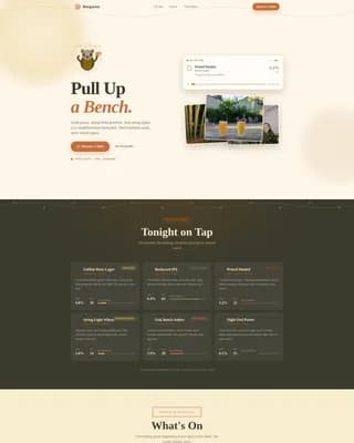 Hop — Authentic Beer Garden Landing Page Template