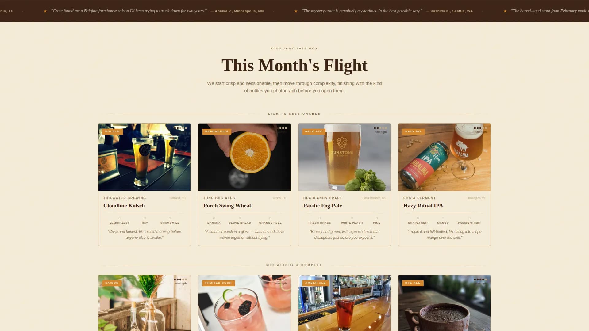 Cellier — Exclusive Beer Box Landing Page Template