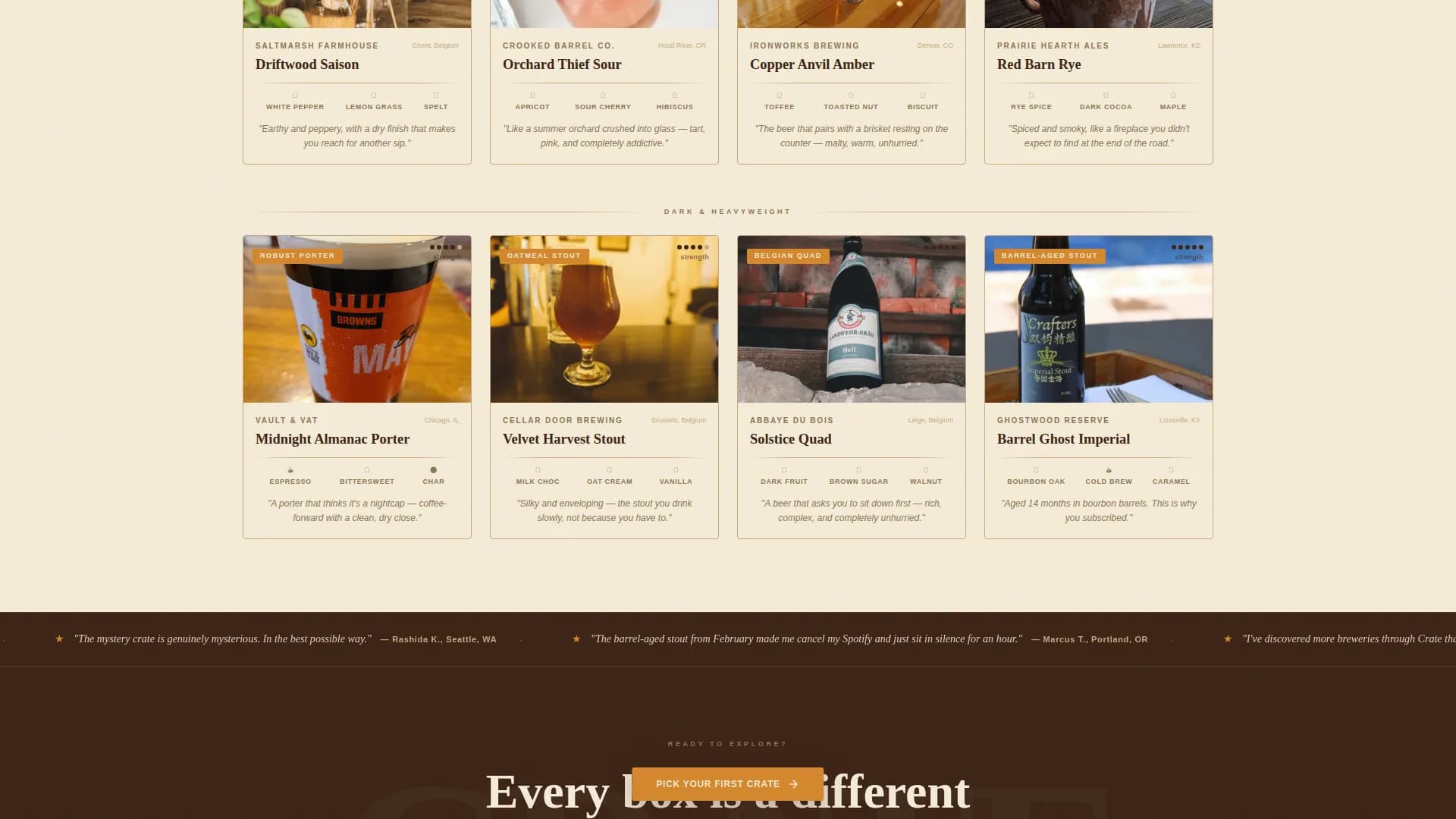 Cellier — Exclusive Beer Box Landing Page Template