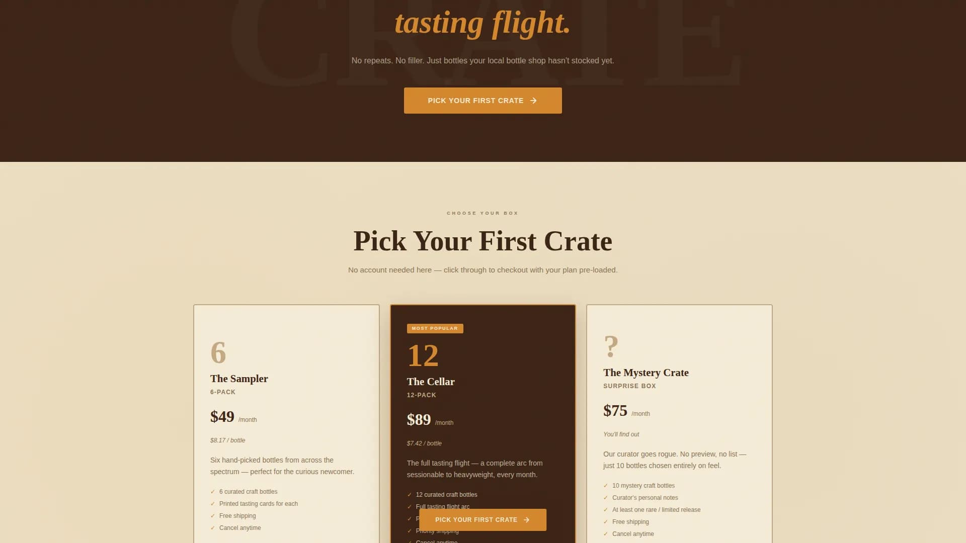 Cellier — Exclusive Beer Box Landing Page Template