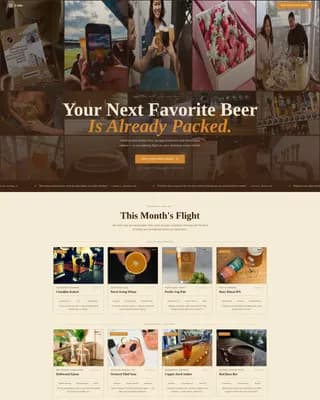 Cellier — Exclusive Beer Box Landing Page Template