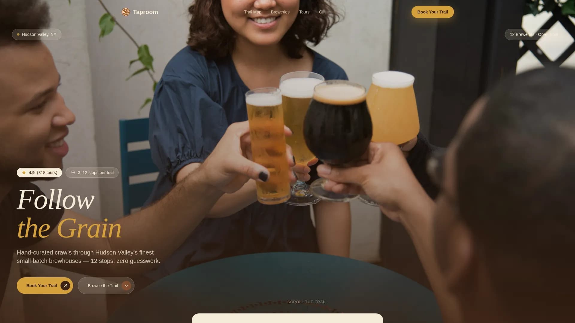 Barrel — Premium Brewery Booking Landing Page Template
