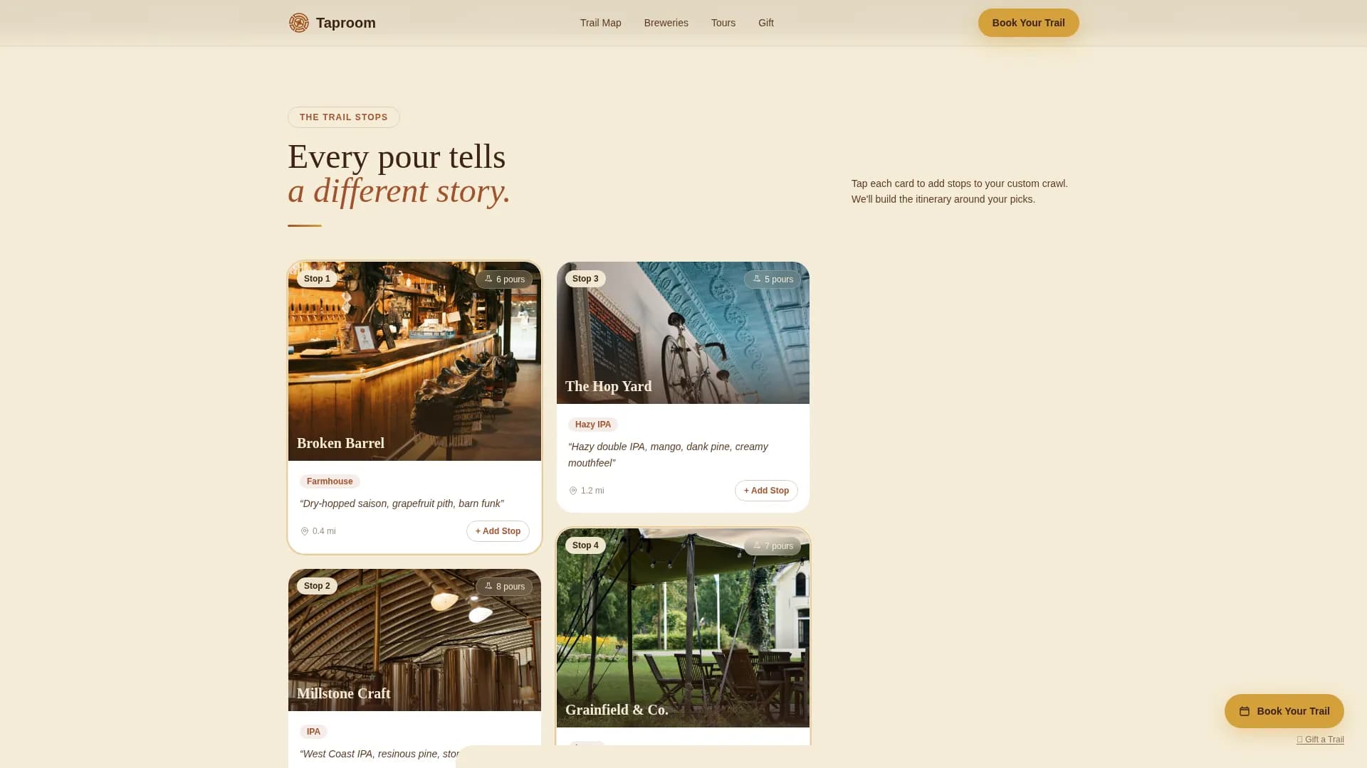 Barrel — Premium Brewery Booking Landing Page Template