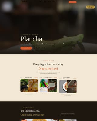 Plancha - Sizzling Foodtruck Landing Page Template