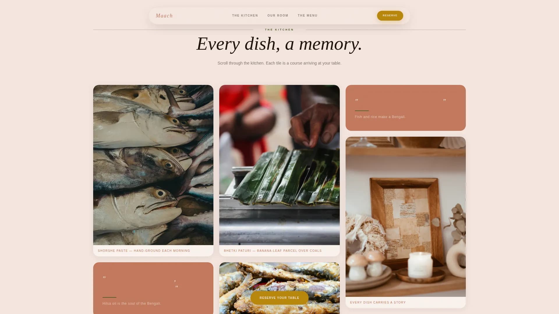 Catch — Signature Seafood Landing Page Template