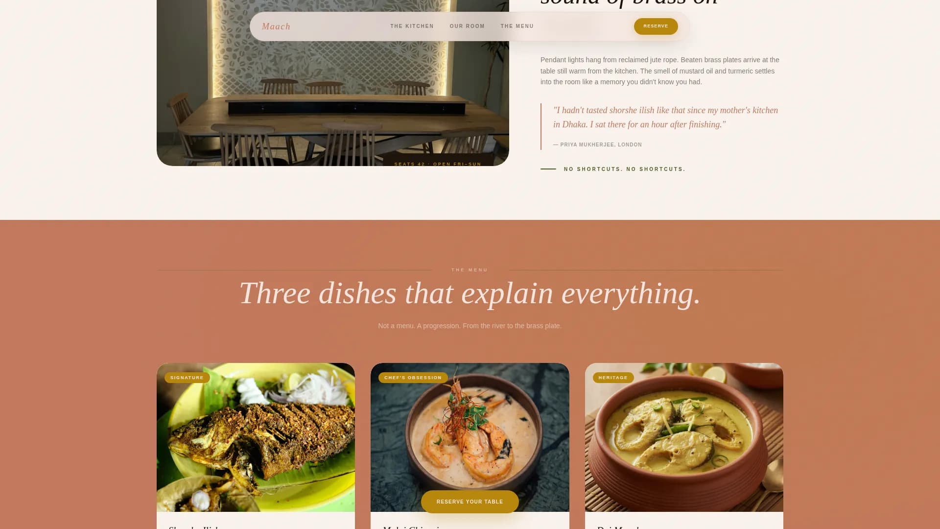 Catch — Signature Seafood Landing Page Template
