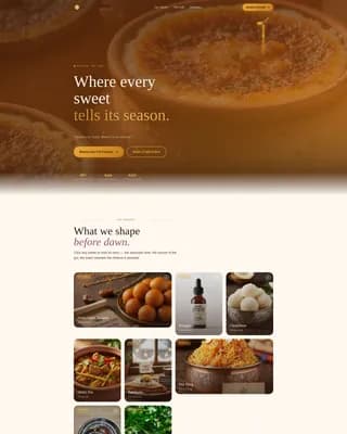 Sweet — Handcrafted Confection Landing Page Template