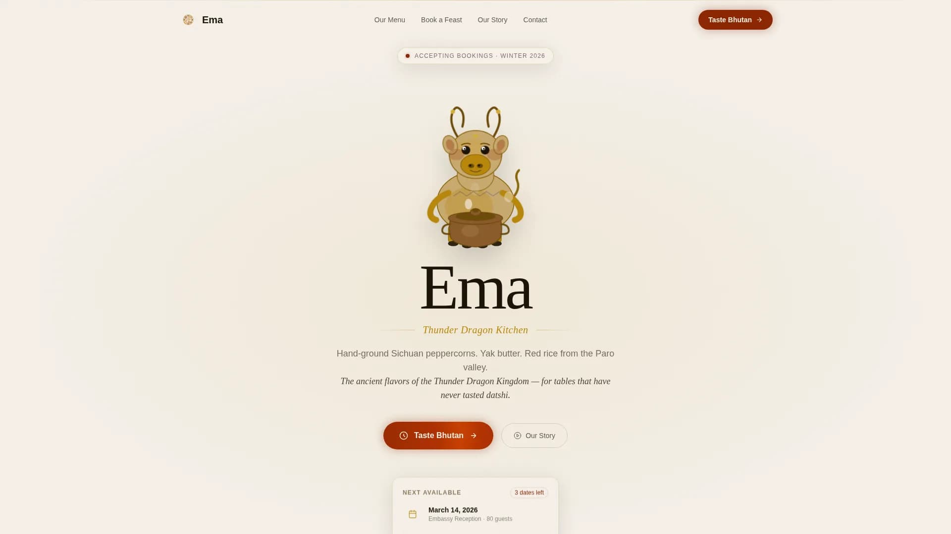 Himalaya — Expert Cultural Catering Landing Page Template
