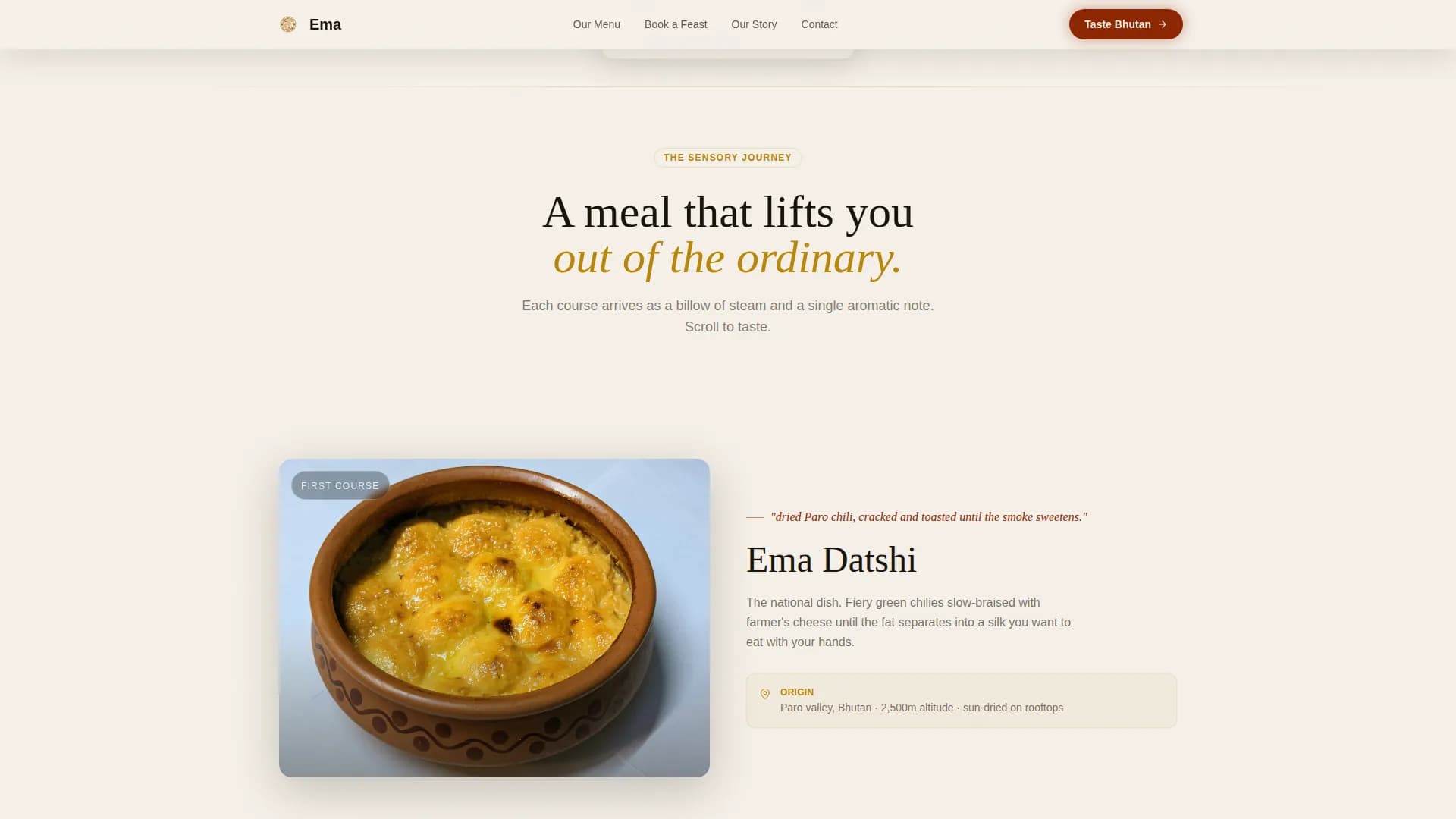 Himalaya — Expert Cultural Catering Landing Page Template